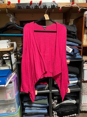 #318a size 4 (small) torrid Pink Open-Front Draped Women's Sweater Cardigan